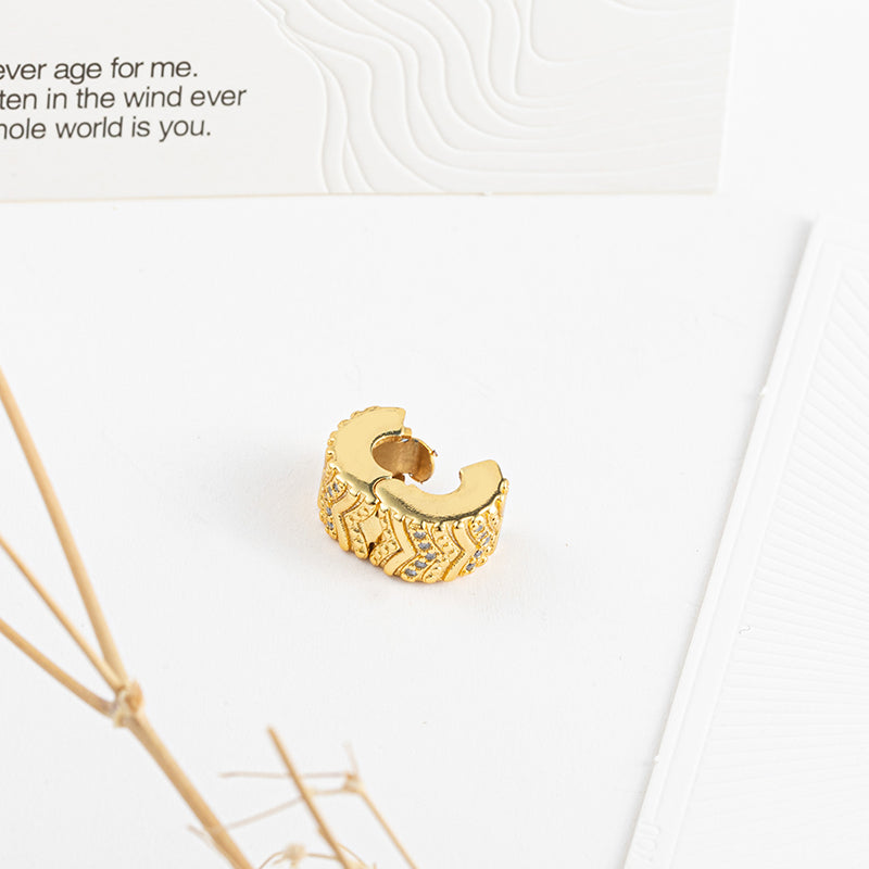 Gold Plated Series Charm Bead Fit Original Pandora 925 Sterling Silver Bracelet DIY Jewelry ZZ1091