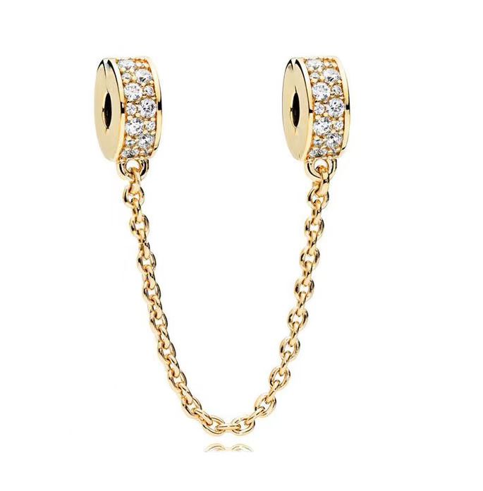 Gold plated Charm Bead Fit Original Pandora Bracelet DIY Jewelry DZ1409
