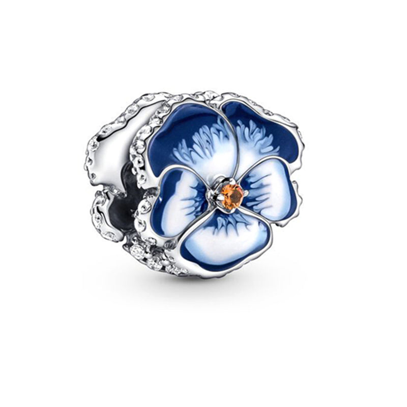 Blue Devil's Palm Eye,Moon-Watching Fox,Butterfly Dangle Charms Beads Fit Original 925 Sterling Silver Pan Bracelet Jewelry
