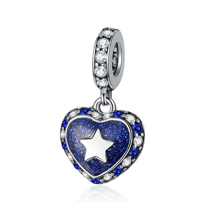 Blue Devil's Palm Eye,Moon-Watching Fox,Butterfly Dangle Charms Beads Fit Original 925 Sterling Silver Pan Bracelet Jewelry