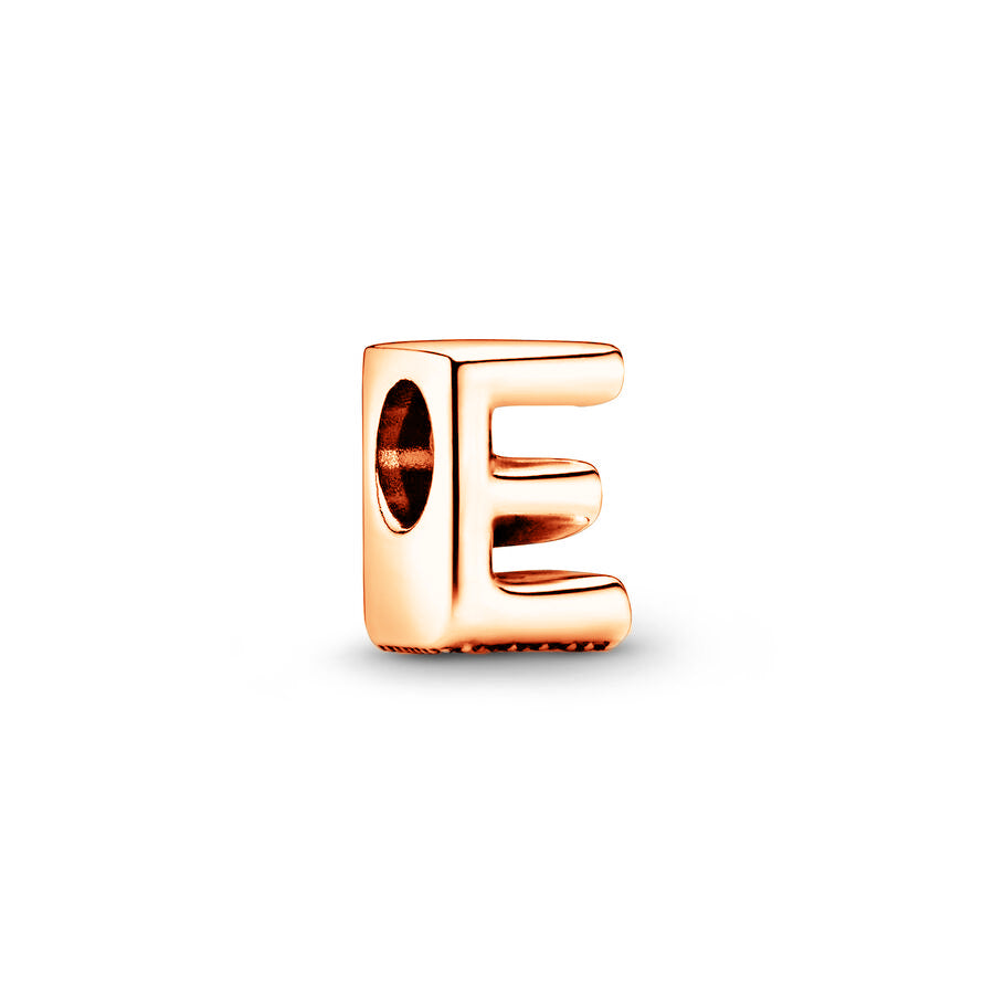 Rose Gold Plated 26 Alphabet Charm Bead Fit Original 925 Sterling Silver Bracelet DIY Jewelry