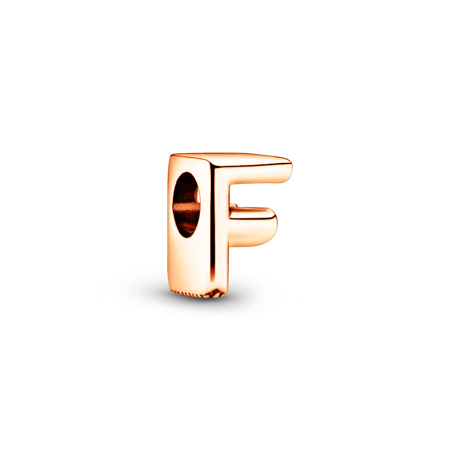 Rose Gold Plated 26 Alphabet Charm Bead Fit Original 925 Sterling Silver Bracelet DIY Jewelry