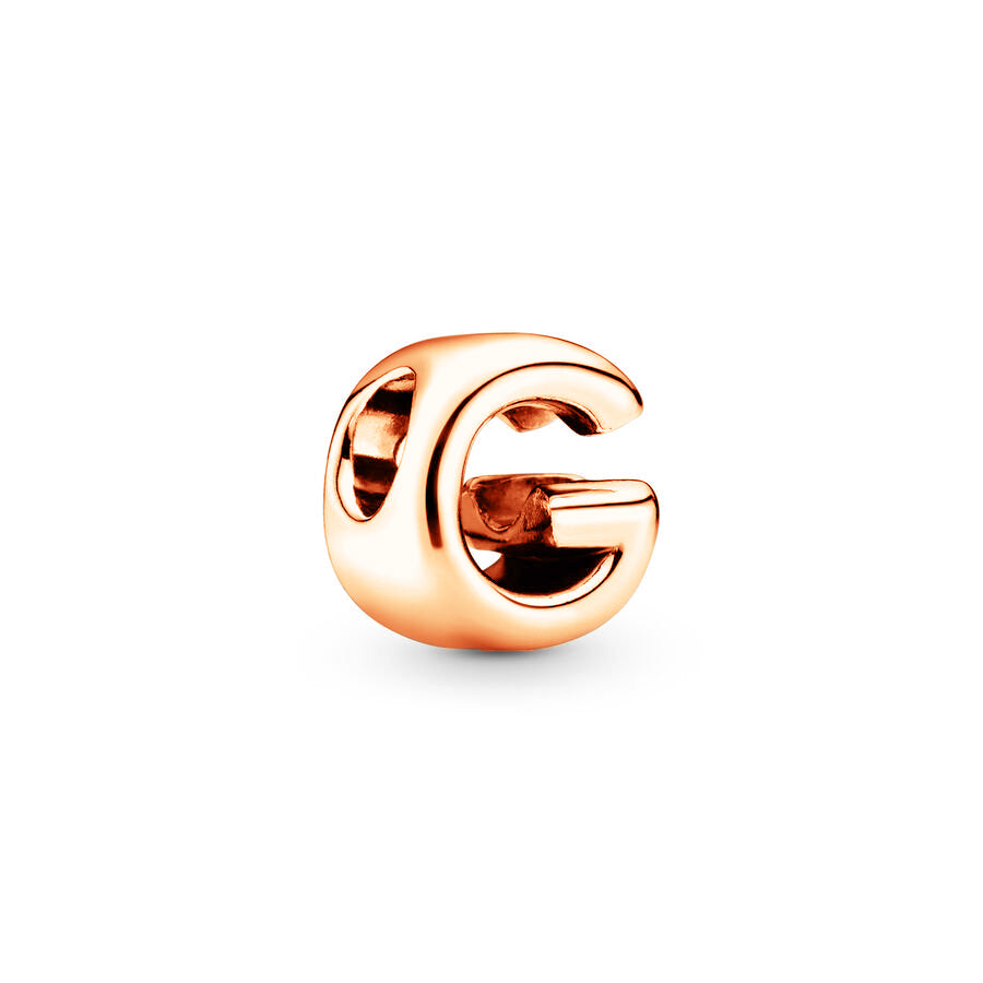 Rose Gold Plated 26 Alphabet Charm Bead Fit Original 925 Sterling Silver Bracelet DIY Jewelry