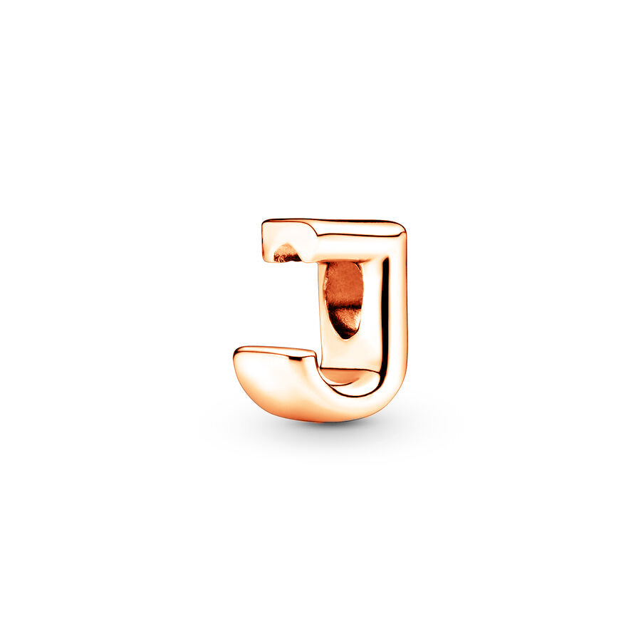Rose Gold Plated 26 Alphabet Charm Bead Fit Original 925 Sterling Silver Bracelet DIY Jewelry