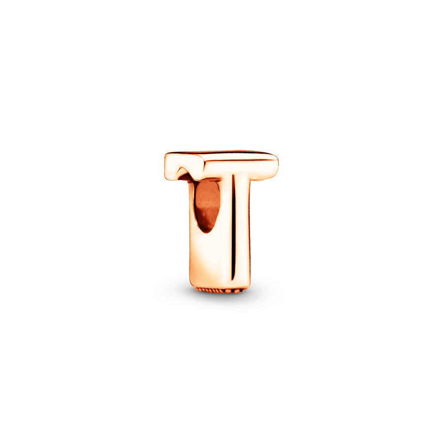 Rose Gold Plated 26 Alphabet Charm Bead Fit Original 925 Sterling Silver Bracelet DIY Jewelry