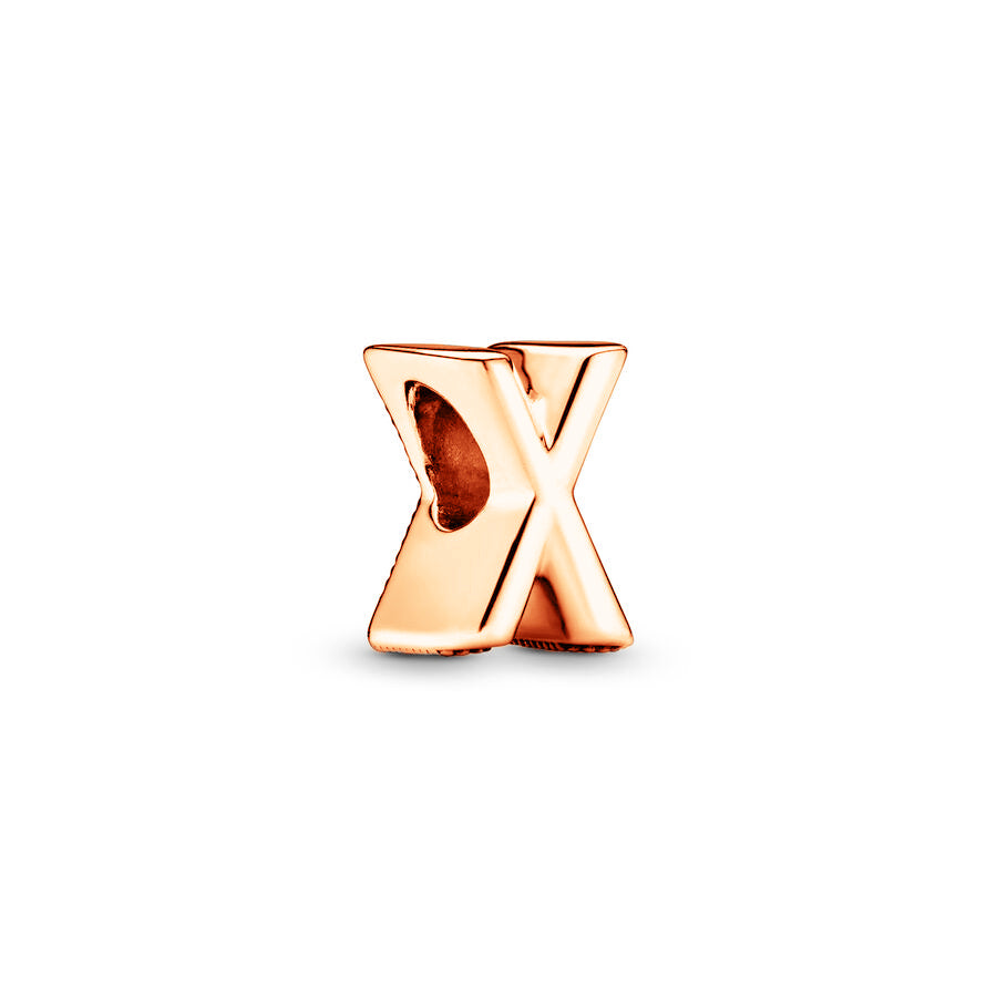 Rose Gold Plated 26 Alphabet Charm Bead Fit Original 925 Sterling Silver Bracelet DIY Jewelry