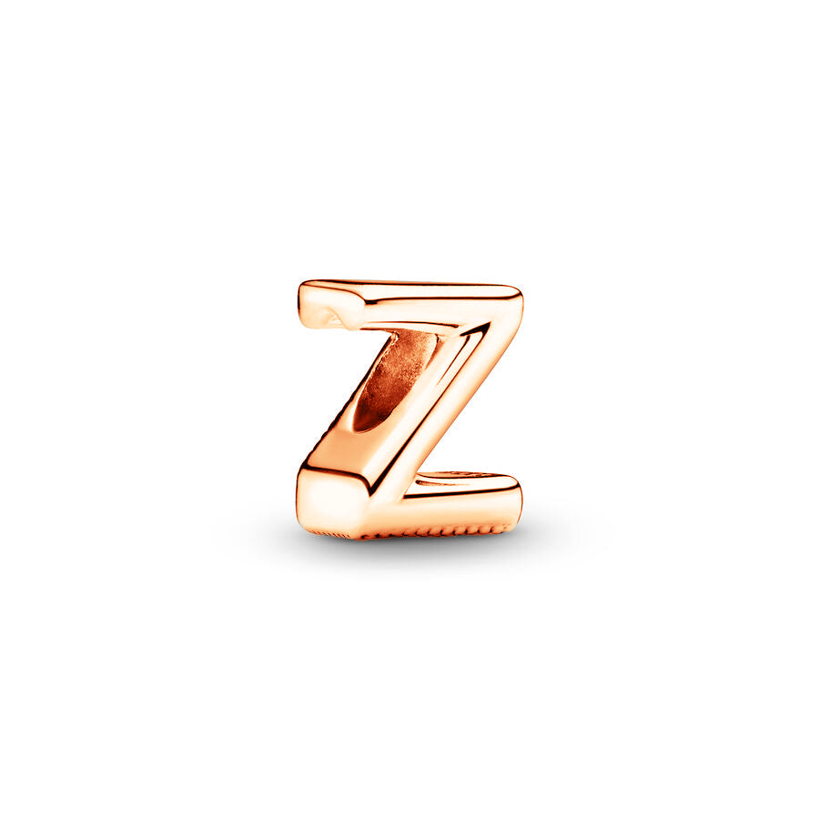 Rose Gold Plated 26 Alphabet Charm Bead Fit Original 925 Sterling Silver Bracelet DIY Jewelry