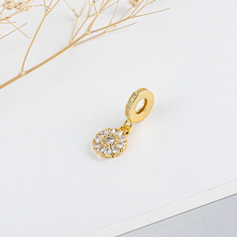 Gold Plated Series Charm Bead Fit Original Pandora 925 Sterling Silver Bracelet DIY Jewelry DZ2254