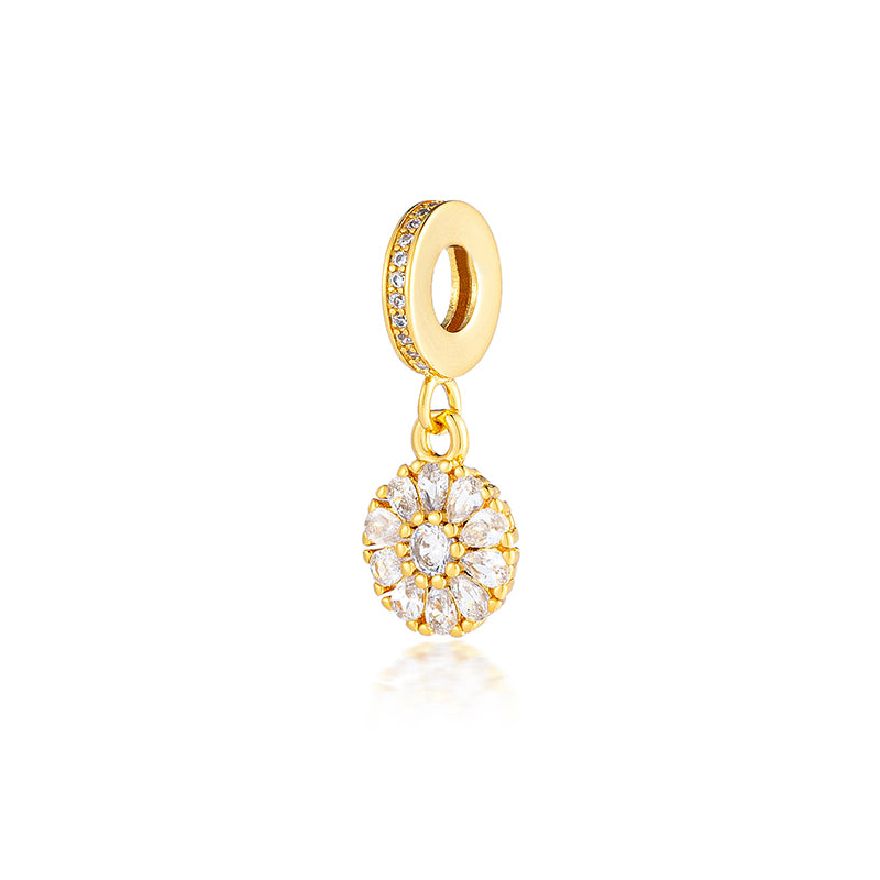 Gold Plated Series Charm Bead Fit Original Pandora 925 Sterling Silver Bracelet DIY Jewelry DZ2254