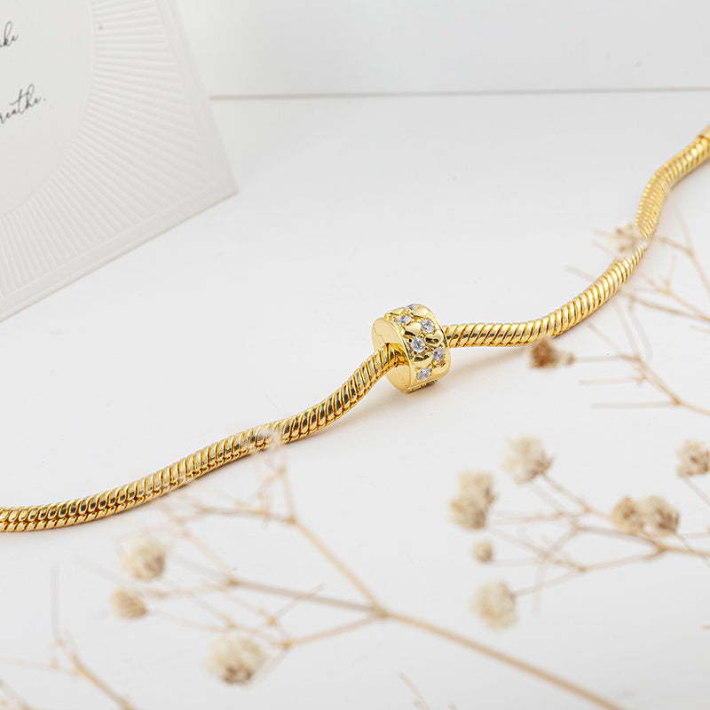 Gold Plated Series Charm Bead Fit Original Pandora 925 Sterling Silver Bracelet DIY Jewelry ZZ2294