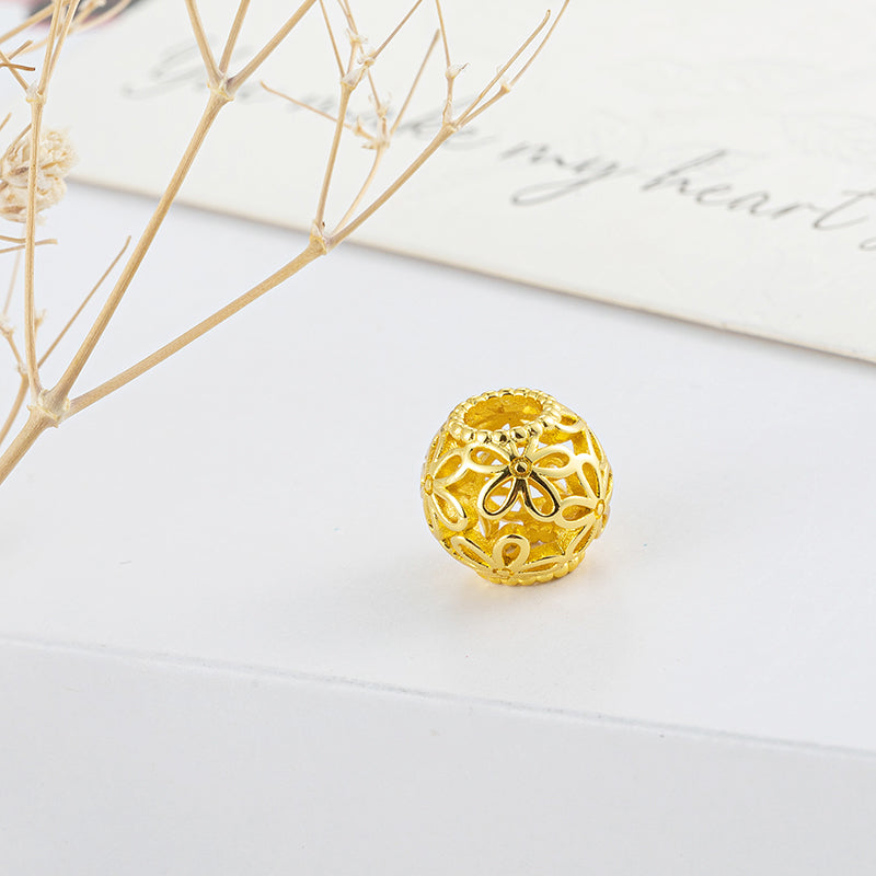 Gold Plated Series Charm Bead Fit Original Pandora 925 Sterling Silver Bracelet DIY Jewelry ZZ2295