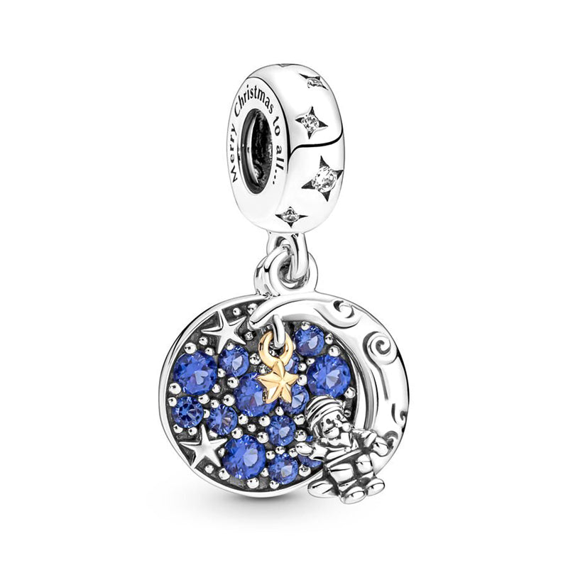 Blue Devil's Palm Eye,Moon-Watching Fox,Butterfly Dangle Charms Beads Fit Original 925 Sterling Silver Pan Bracelet Jewelry