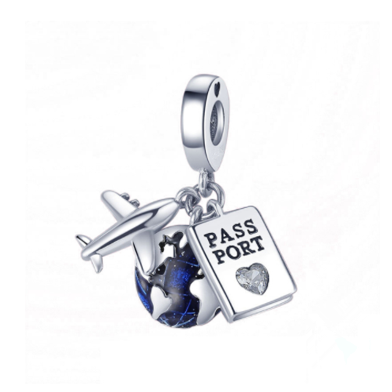 Blue Devil's Palm Eye,Moon-Watching Fox,Butterfly Dangle Charms Beads Fit Original 925 Sterling Silver Pan Bracelet Jewelry