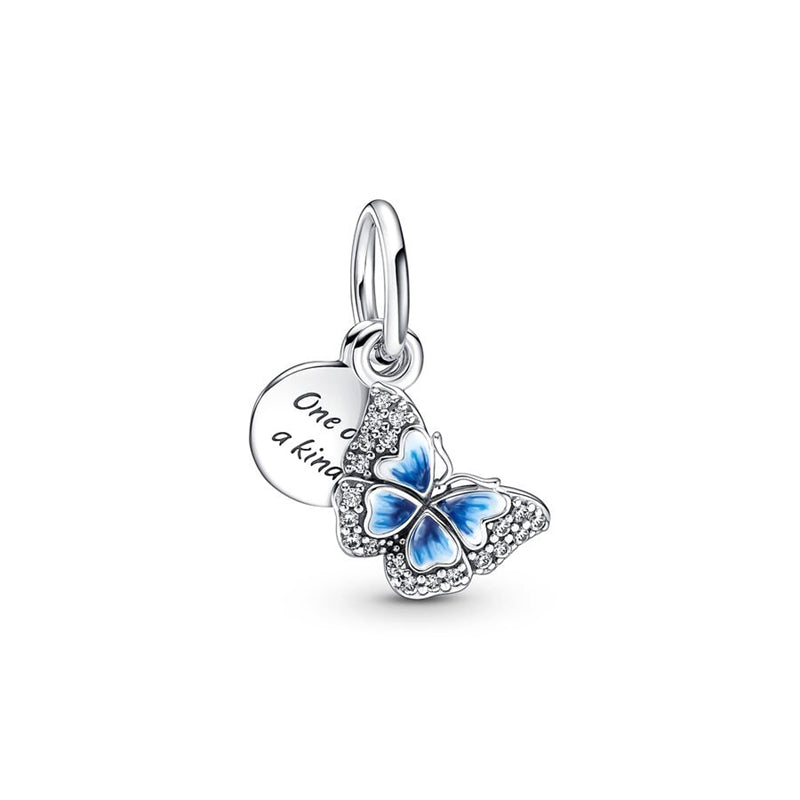 Blue Devil's Palm Eye,Moon-Watching Fox,Butterfly Dangle Charms Beads Fit Original 925 Sterling Silver Pan Bracelet Jewelry