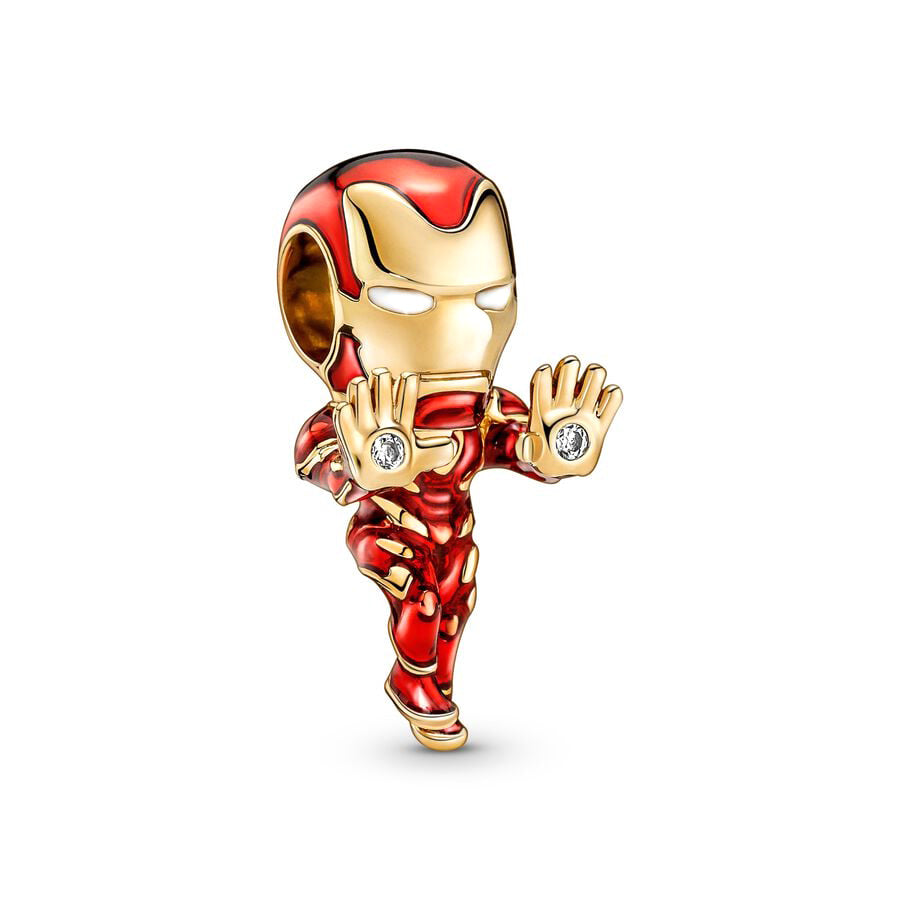 Marvel Iron Man Charm Bead Fit Original 925 Sterling Silver Pandora Bracelet DIY Jewelry L001