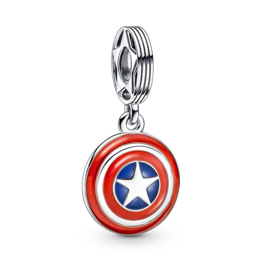 Marvel Captain America Charm Bead Fit Original 925 Sterling Silver Pandora Bracelet DIY Jewelry L005