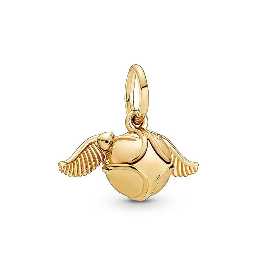 Harry Potter Golden Snitch Charm Bead Fit Original 925 Sterling Silver Pandora Bracelet DIY Jewelry