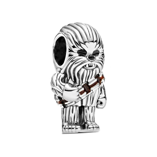 Star Wars Chewbacca Charm Bead Fit Original 925 Sterling Silver Pandora Bracelet DIY Jewelry