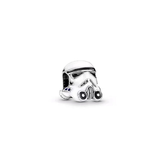 Star Wars Stormtrooper Charm Bead Fit Original 925 Sterling Silver Pandora Bracelet DIY Jewelry