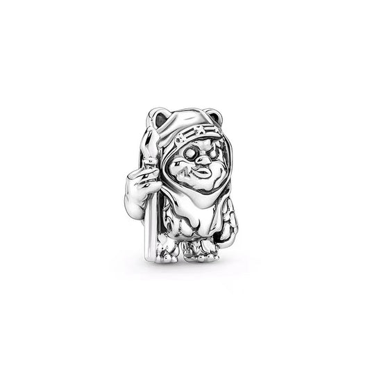 Star Wars Ewok Charm Bead Fit Original 925 Sterling Silver Pandora Bracelet DIY Jewelry