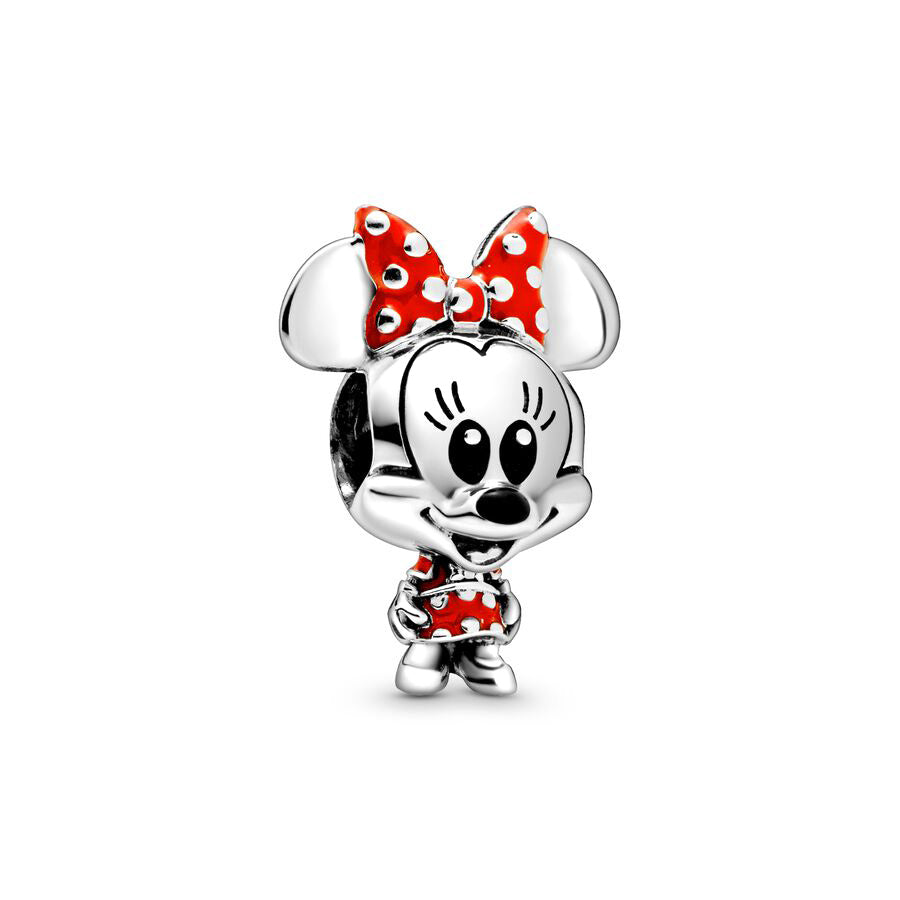 Disney Minnie Mouse Charm Bead Fit Original 925 Sterling Silver Pandora Bracelet DIY Jewelry L070