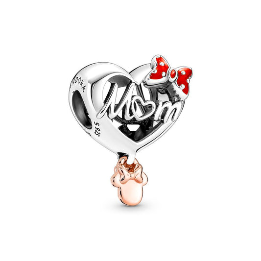 Disney Minnie Mouse Love You Mom Charm Bead Fit Original 925 Sterling Silver Pandora Bracelet DIY Jewelry