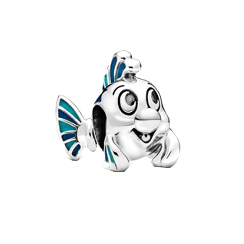 Disney Flounder Charm Bead Fit Original 925 Sterling Silver Pandora Bracelet DIY Jewelry