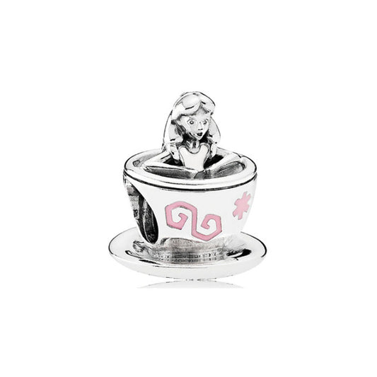 Disney Alice Charm Bead Fit Original 925 Sterling Silver Pandora Bracelet DIY Jewelry