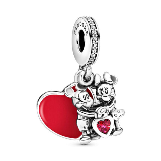 Disney Mickey and Minnie Charm Bead Fit Original 925 Sterling Silver Pandora Bracelet DIY Jewelry