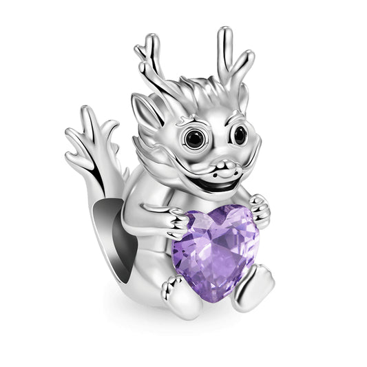 Animal Series Embraces Heart Gem Charm jewelry Beads Fit Original 925 Sterling Silver Pandora Bracelet XZ1030