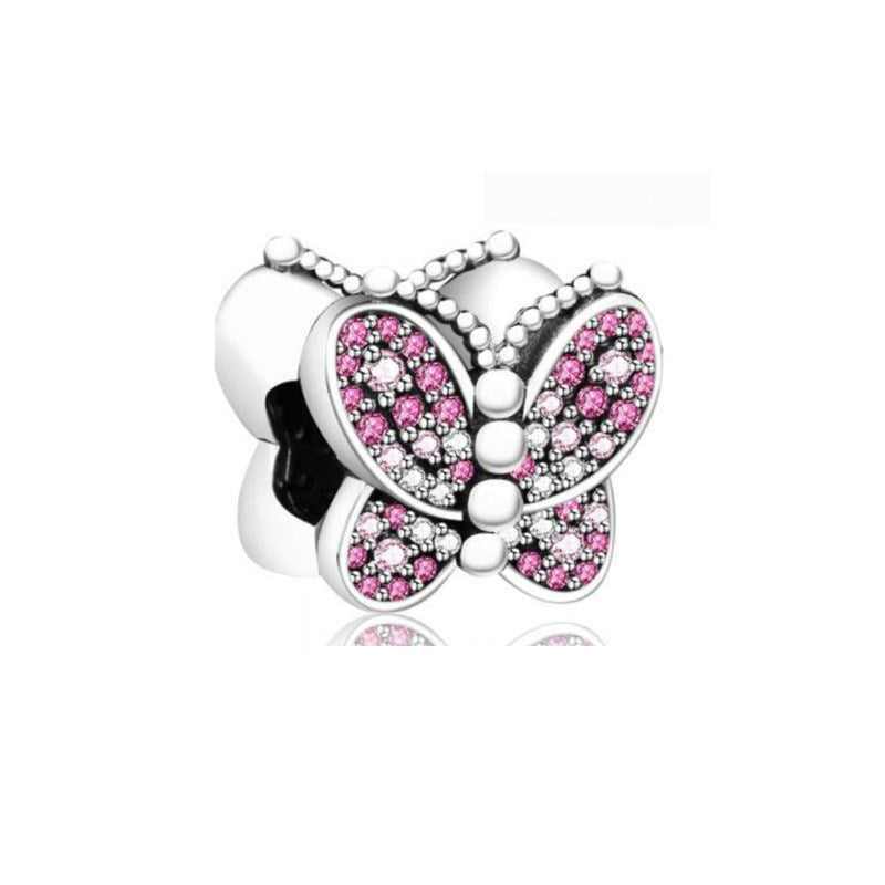 Butterfly Charm Bead Fit Original 925 Sterling Silver Pandora Bracelet DIY Women Jewelry SS1152