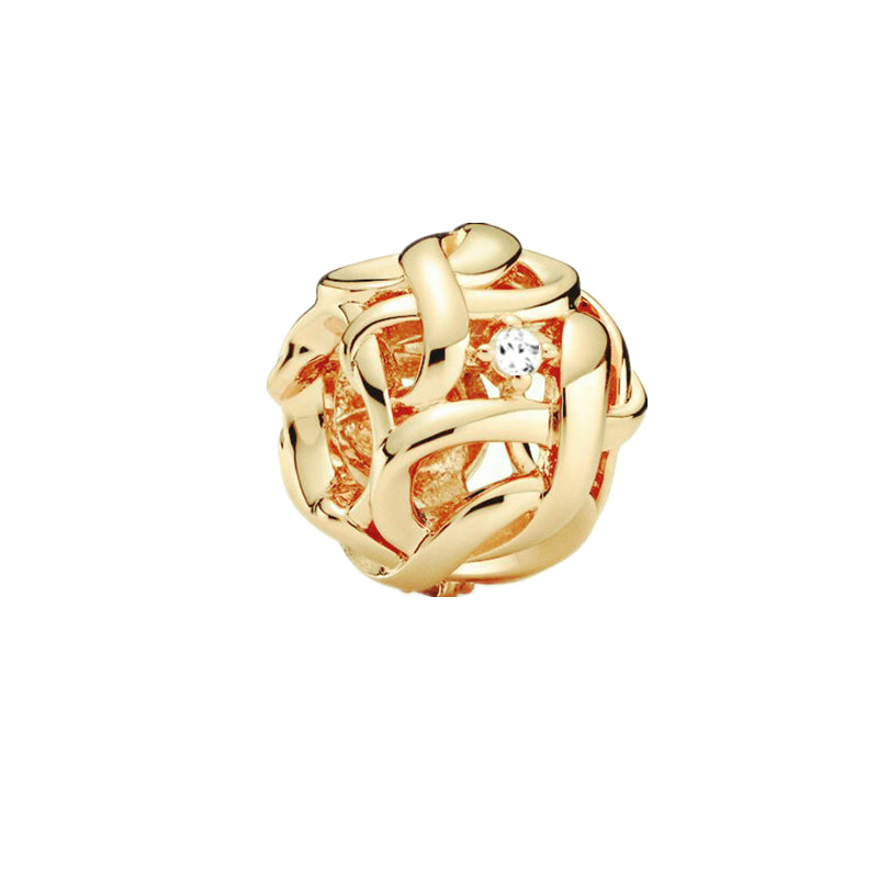 Gold Plated Series Charm Bead Fit Original Pandora 925 Sterling Silver Bracelet DIY Jewelry ZZ1172