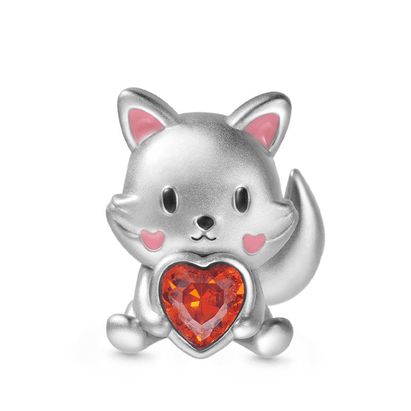 Black Cat Arctic Wolf Mouse Dog Animal Series Embraces Heart Gem Charm jewelry Beads Fit Original 925 Sterling Silver Pandora Bracelet