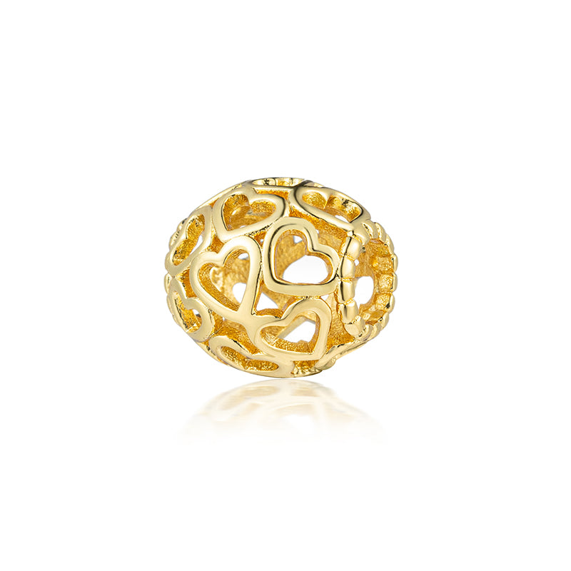 Gold Plated Series Charm Bead Fit Original Pandora 925 Sterling Silver Bracelet DIY Jewelry ZZ1249