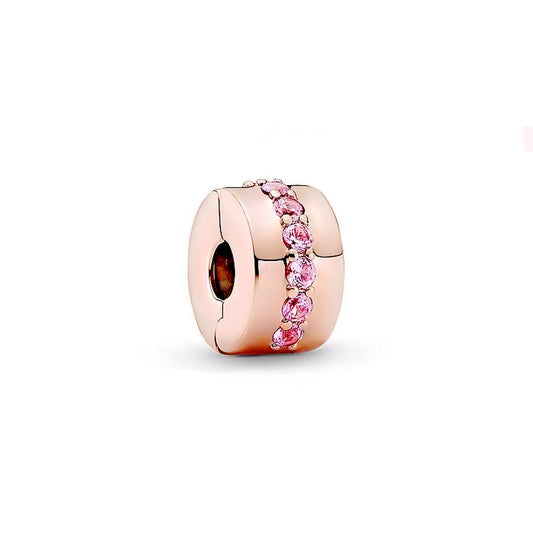 Rose Gold Charm Bead Fit Original Pandora Silver 925 Bracelet DIY Jewelry MZ1289