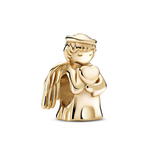 Gold Plated Series Angel Charm Bead Fit Original Pandora 925 Sterling Silver Bracelet DIY Jewelry ZZ1345