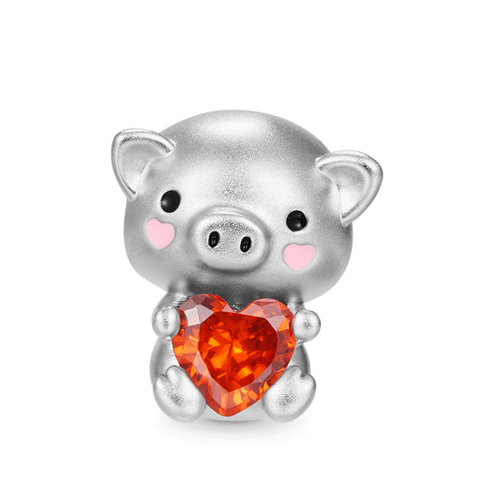 Animal Series Embraces Heart Gem Charm jewelry Beads Fit Original 925 Sterling Silver Pandora Bracelet XZ1357