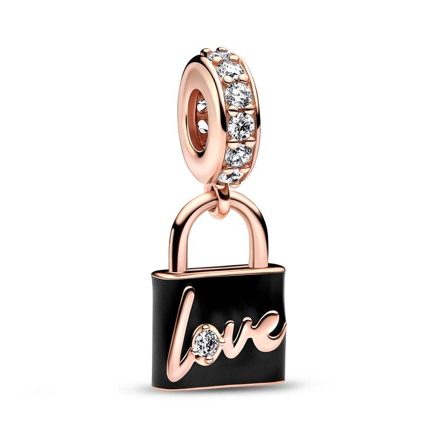 Rose Gold Love Charm Bead Fit Original Pandora Silver 925 Bracelet DIY Jewelry MZ1368