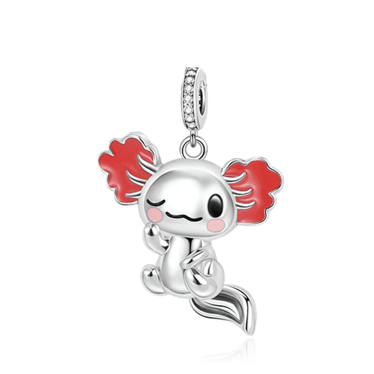 Mexican Axolotl Charm Bead Fit Original 925 Sterling Silver Pandora Bracelet DIY Women Jewelry SS1406