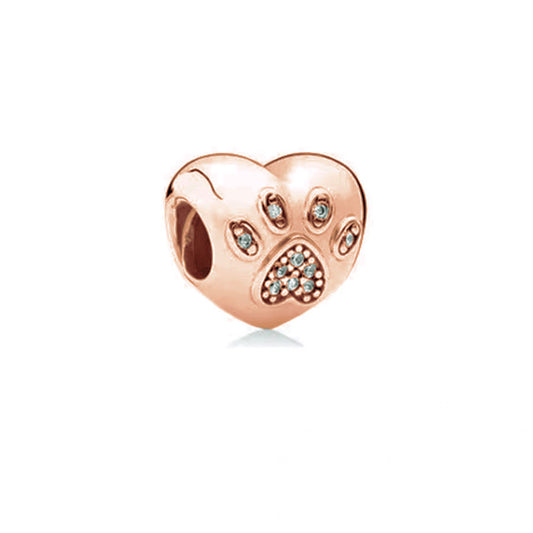 Rose Gold Claw Charm Bead Fit Original Pandora Silver 925 Bracelet DIY Jewelry MZ1517