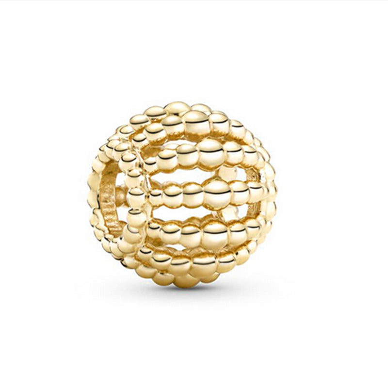 Gold Plated Series Charm Bead Fit Original Pandora 925 Sterling Silver Bracelet DIY Jewelry ZZ1531