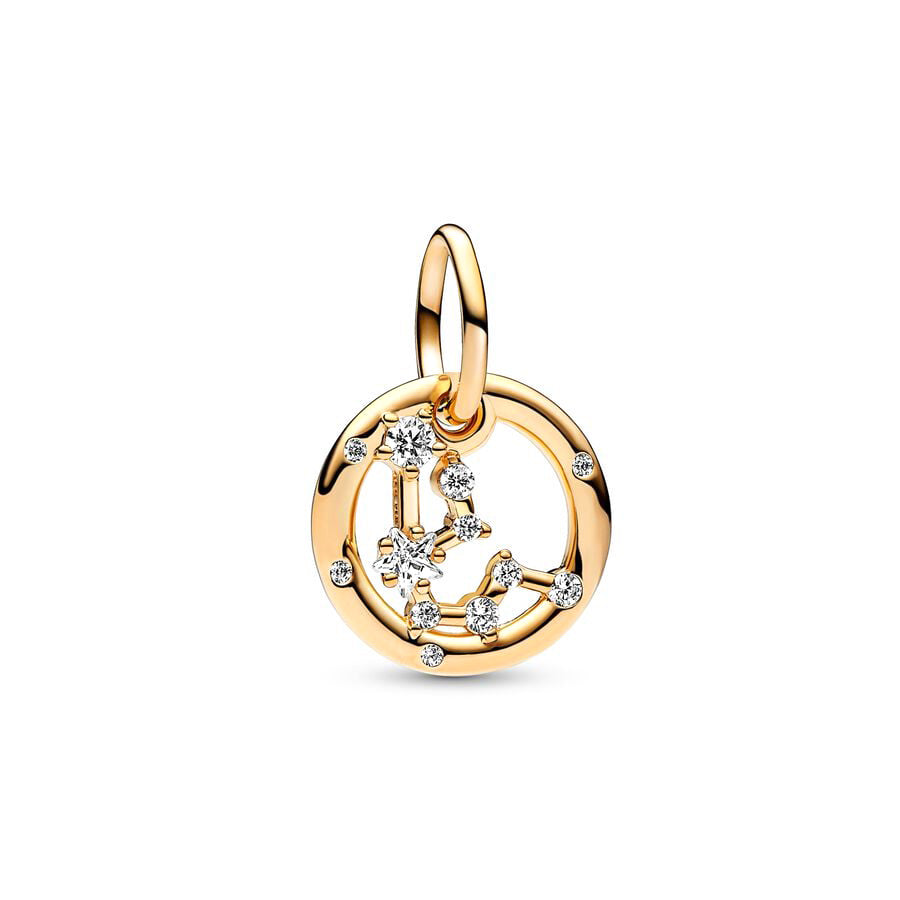 Gilded Twelve Constellations Series Charm Bead Fit Original 925 Sterling Silver Bracelet DIY Jewelry