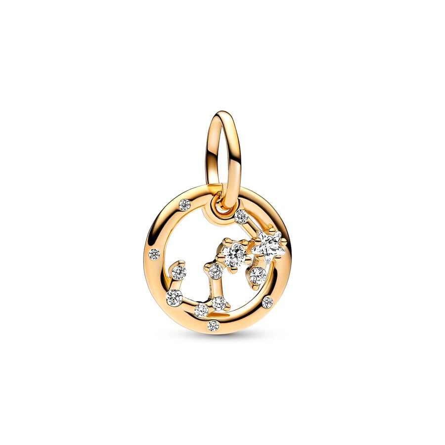 Gilded Twelve Constellations Series Charm Bead Fit Original 925 Sterling Silver Bracelet DIY Jewelry