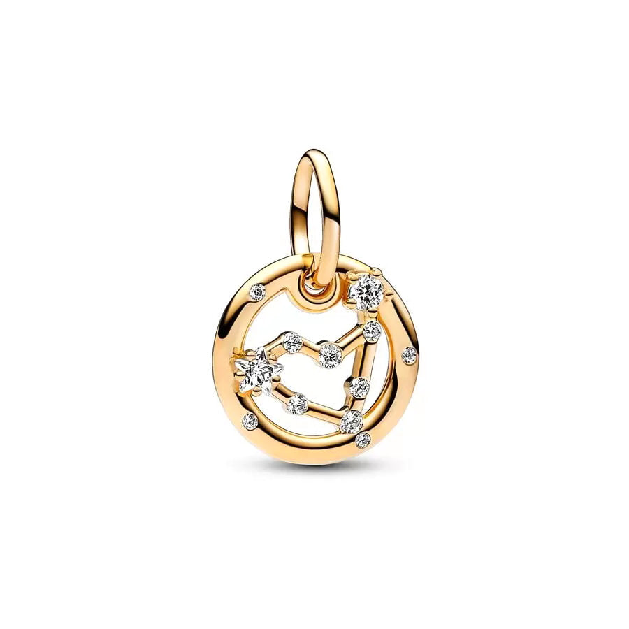 Gilded Twelve Constellations Series Charm Bead Fit Original 925 Sterling Silver Bracelet DIY Jewelry