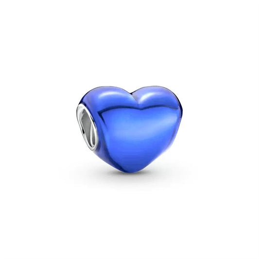 NEW Fine Heart Charm Bead Fit Original 925 Sterling Silver Pandora Bracelet DIY Women Jewelry Gift XZ1619