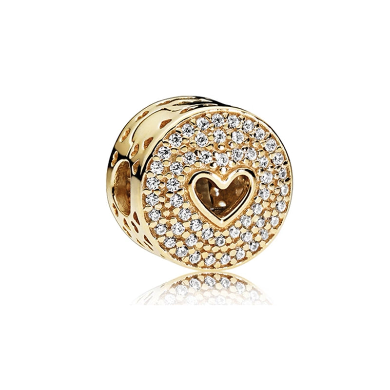 Gold Plated Series Charm Bead Fit Original Pandora 925 Sterling Silver Bracelet DIY Jewelry ZZ1708