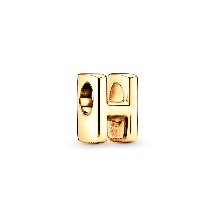 Gold Plated 26 Alphabet Charm Bead Fit Original Pandora 925 Sterling Silver Bracelet DIY Jewelry