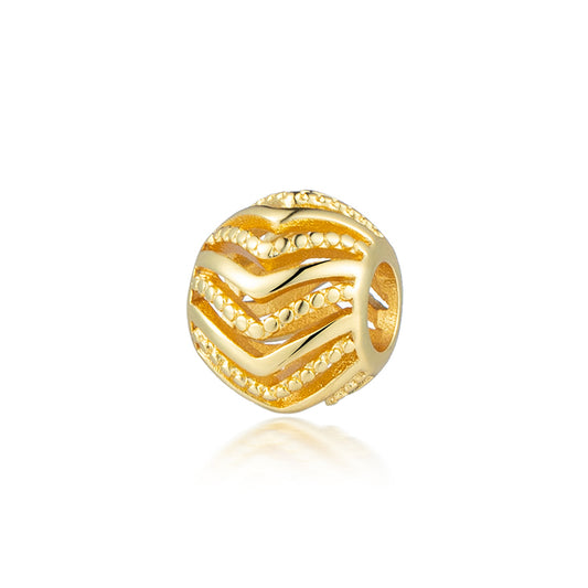 Gold Plated Series Charm Bead Fit Original Pandora 925 Sterling Silver Bracelet DIY Jewelry ZZ2175