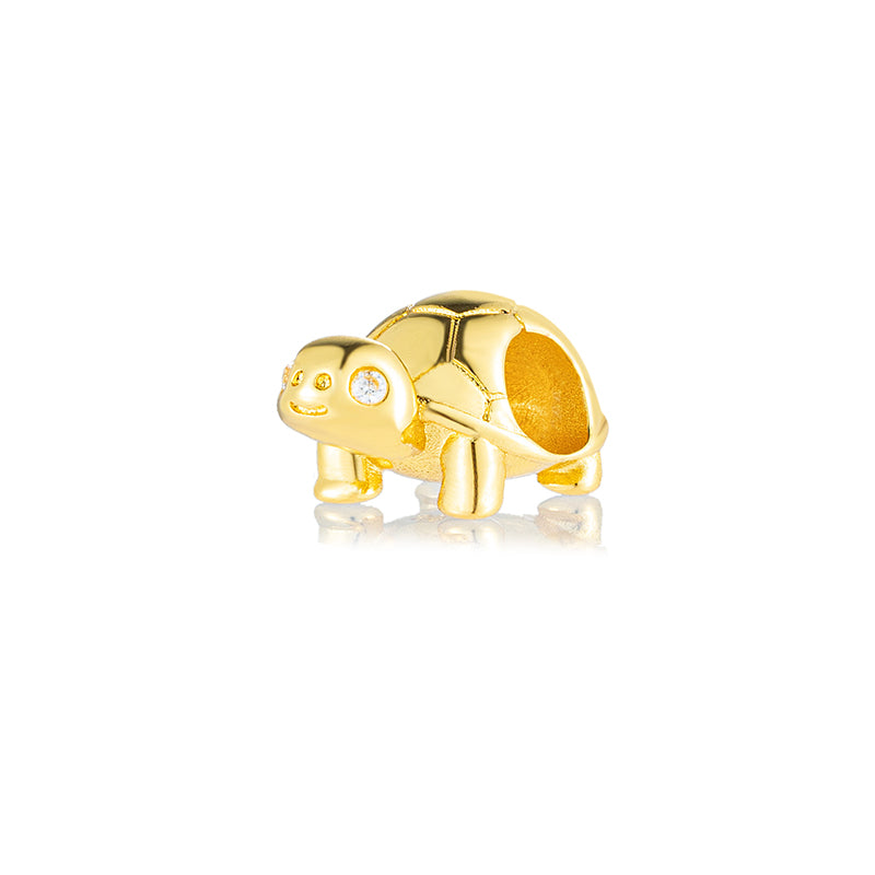 Gold Plated Series Tortoise Charm Bead Fit Original Pandora 925 Sterling Silver Bracelet DIY Jewelry ZZ2278