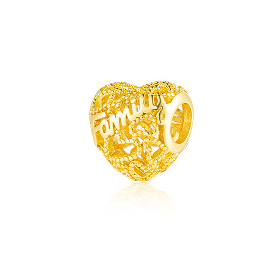 Gold Plated Series Family Charm Bead Fit Original Pandora 925 Sterling Silver Bracelet DIY Jewelry ZZ2293